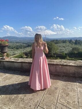 staud joy maxi dress pink STAUD Joy Maxi Dress